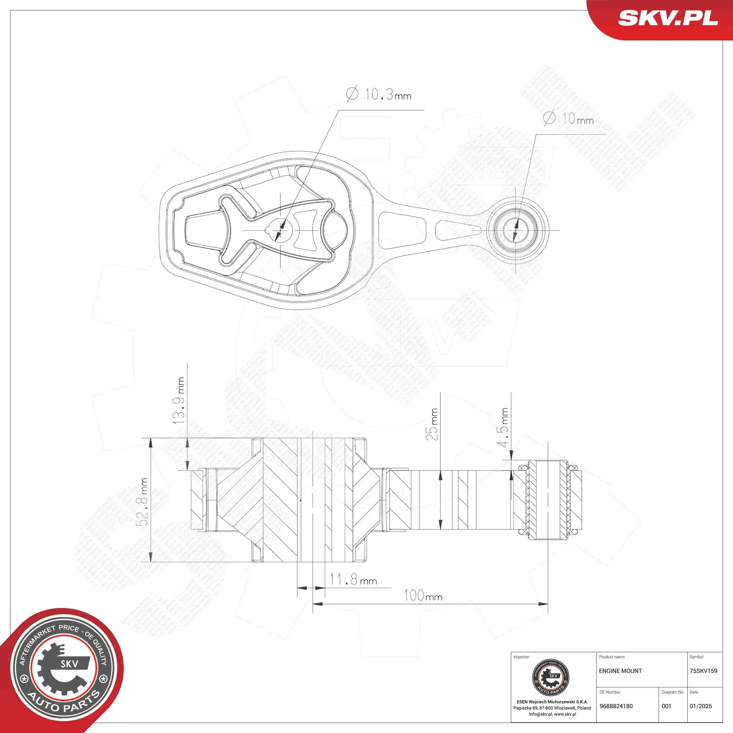 Mounting, engine